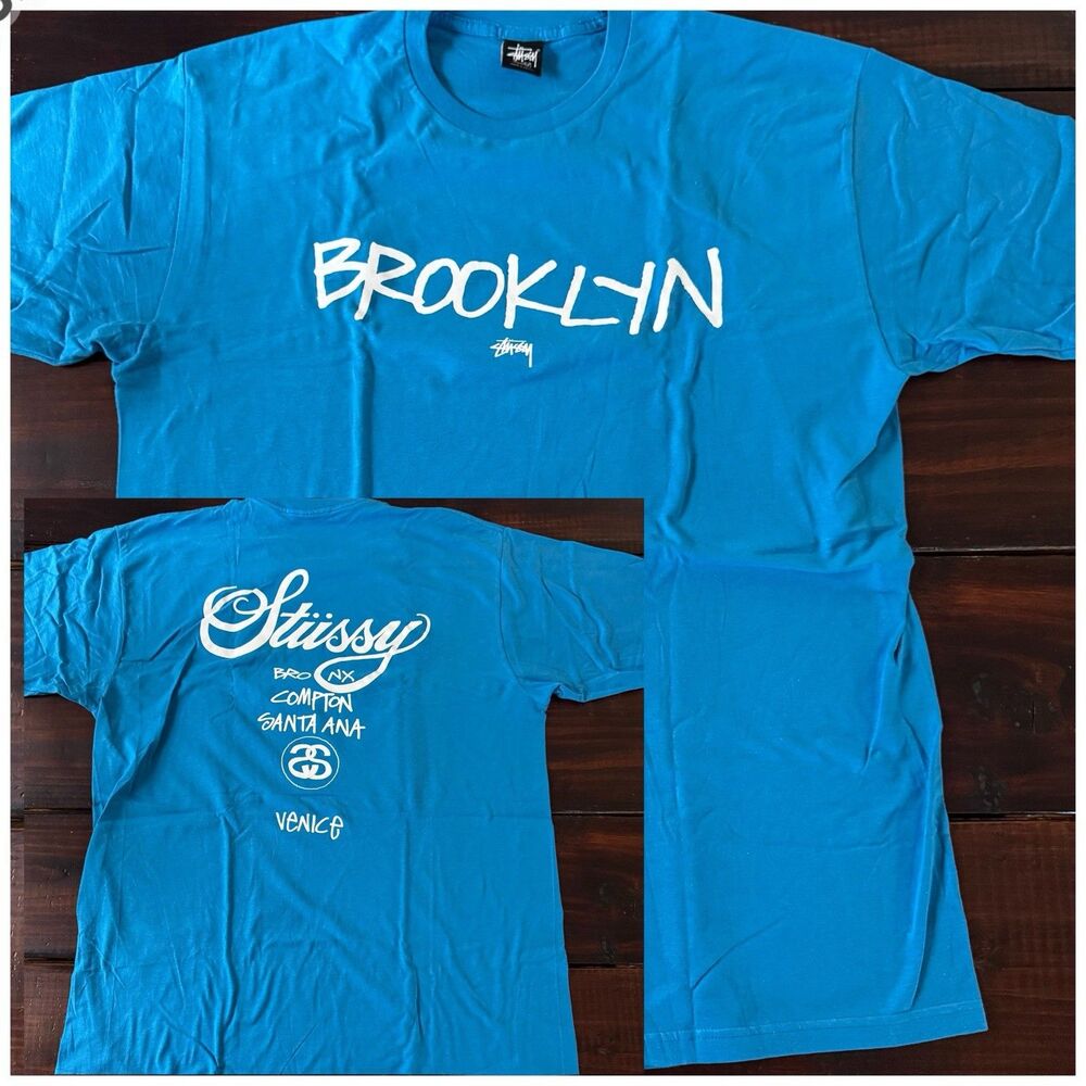 Vintage Stussy Brooklyn New York World Tour T-Shirt